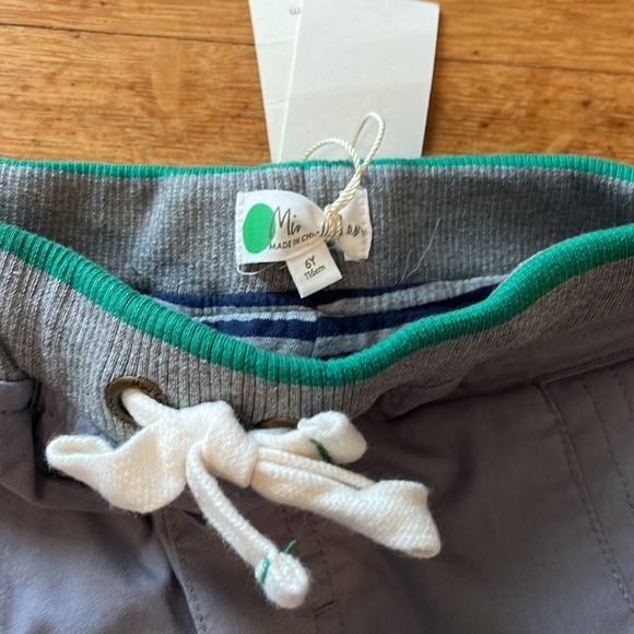 Mini Boden lined Gray Pants with Green Trim - Picture 2 of 3